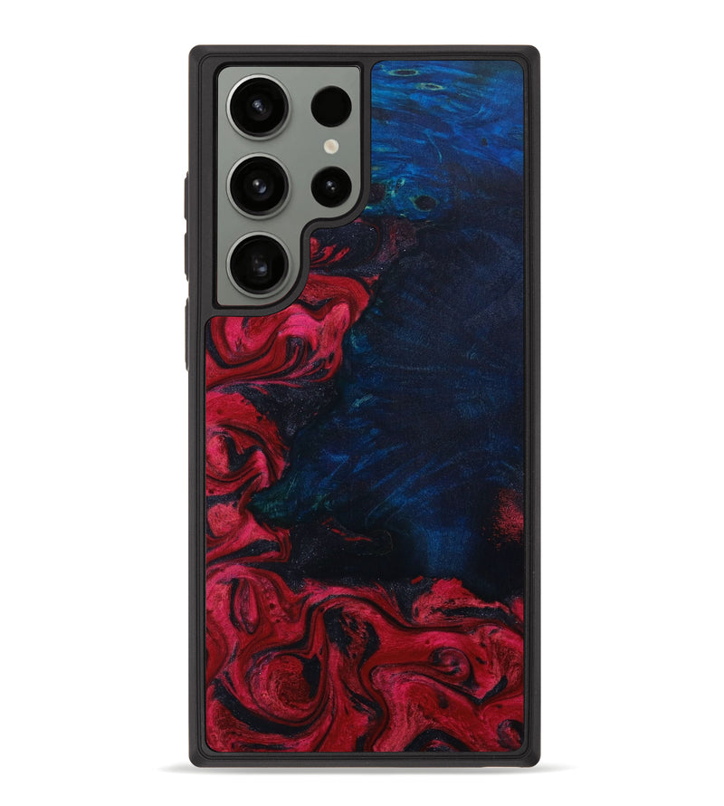 Galaxy S23 Ultra Wood+Resin Phone Case - Marshall (Red, 643938)