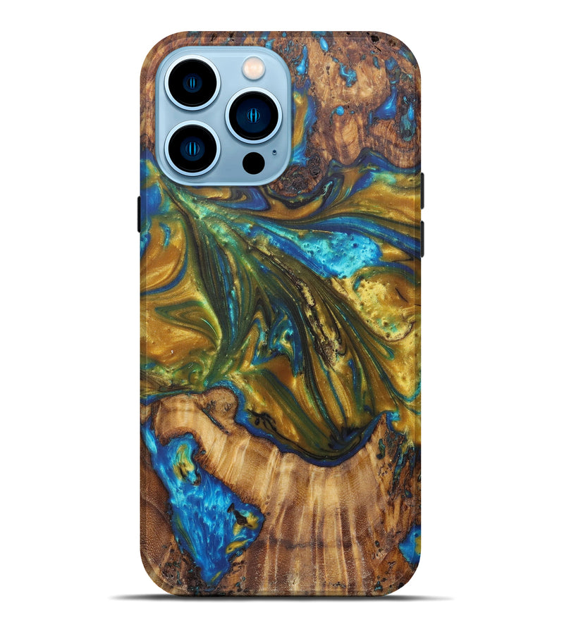 iPhone 14 Pro Max Wood+Resin Live Edge Phone Case - Coletta (Artist Pick, 607251)