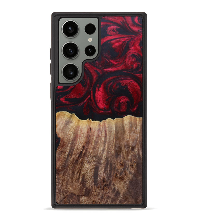 Galaxy S23 Ultra Wood+Resin Phone Case - Sharla (Red, 621034)