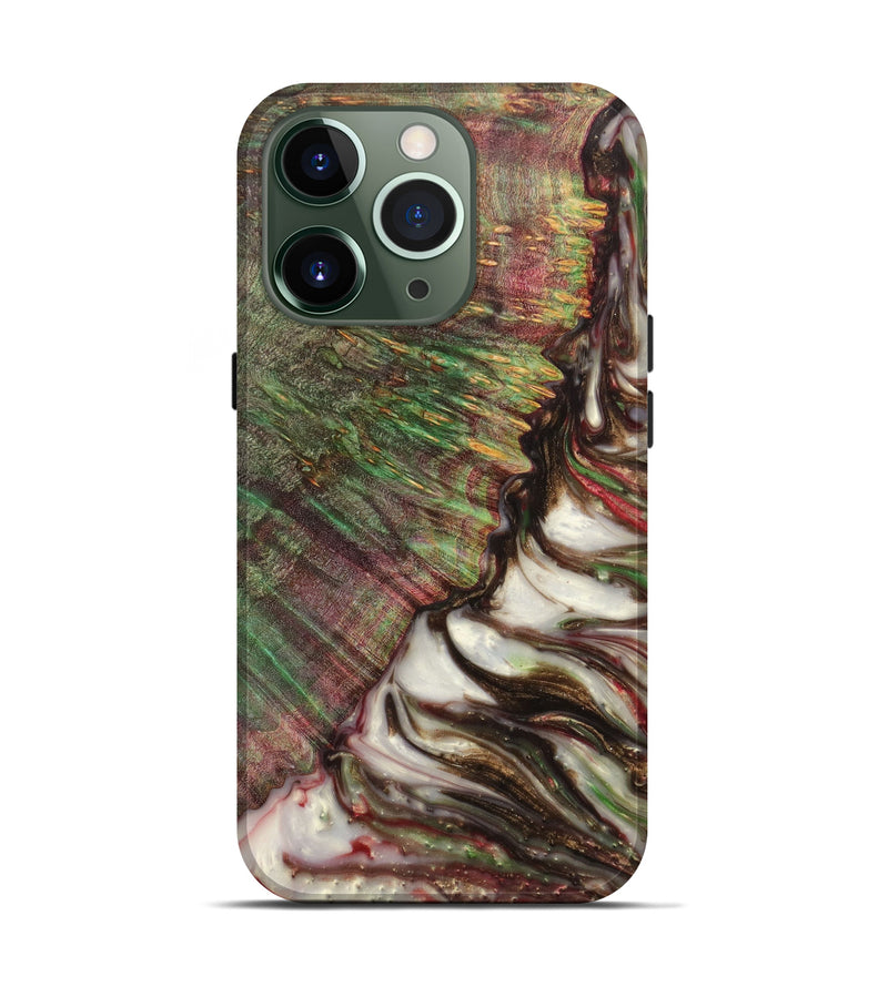 iPhone 13 Pro Wood+Resin Live Edge Phone Case - Nikolas (Dark Red, 616872)