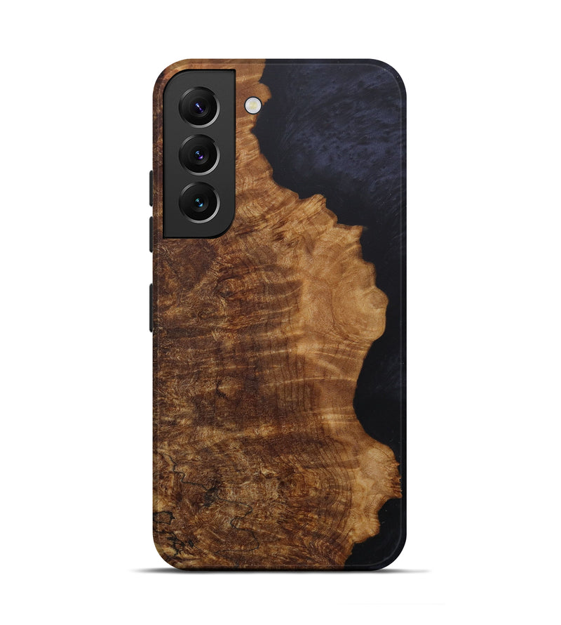 Galaxy S22 Wood+Resin Live Edge Phone Case - Rosella (Pure Black, 580084)