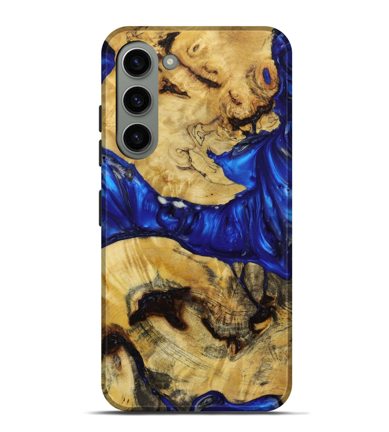 Galaxy S23 Plus Wood+Resin Live Edge Phone Case - Adaline (Blue, 646714)