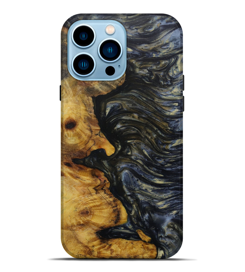iPhone 14 Pro Max Wood+Resin Live Edge Phone Case - Jenny (Metallic, 619569)