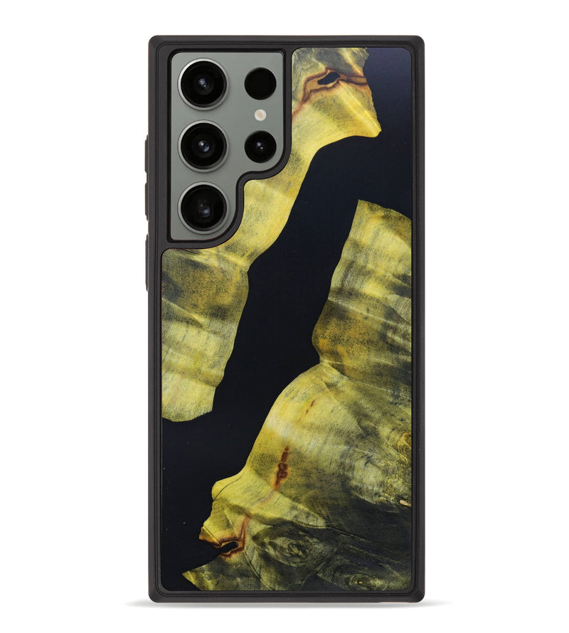 Galaxy S23 Ultra Wood+Resin Phone Case - Avianna (Black & White, 626934)