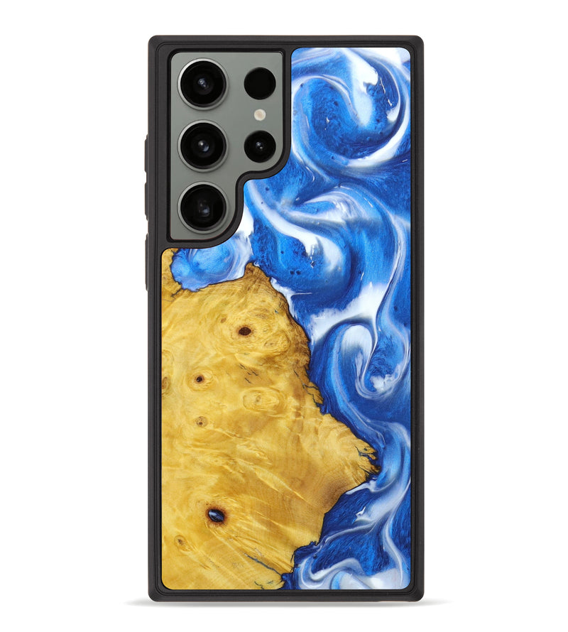 Galaxy S23 Ultra Wood+Resin Phone Case - Cali (Blue, 632477)