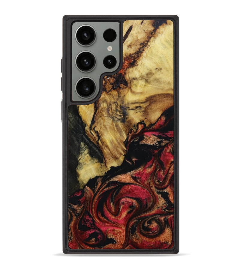 Galaxy S23 Ultra Wood+Resin Phone Case - Kenny (Red, 643651)