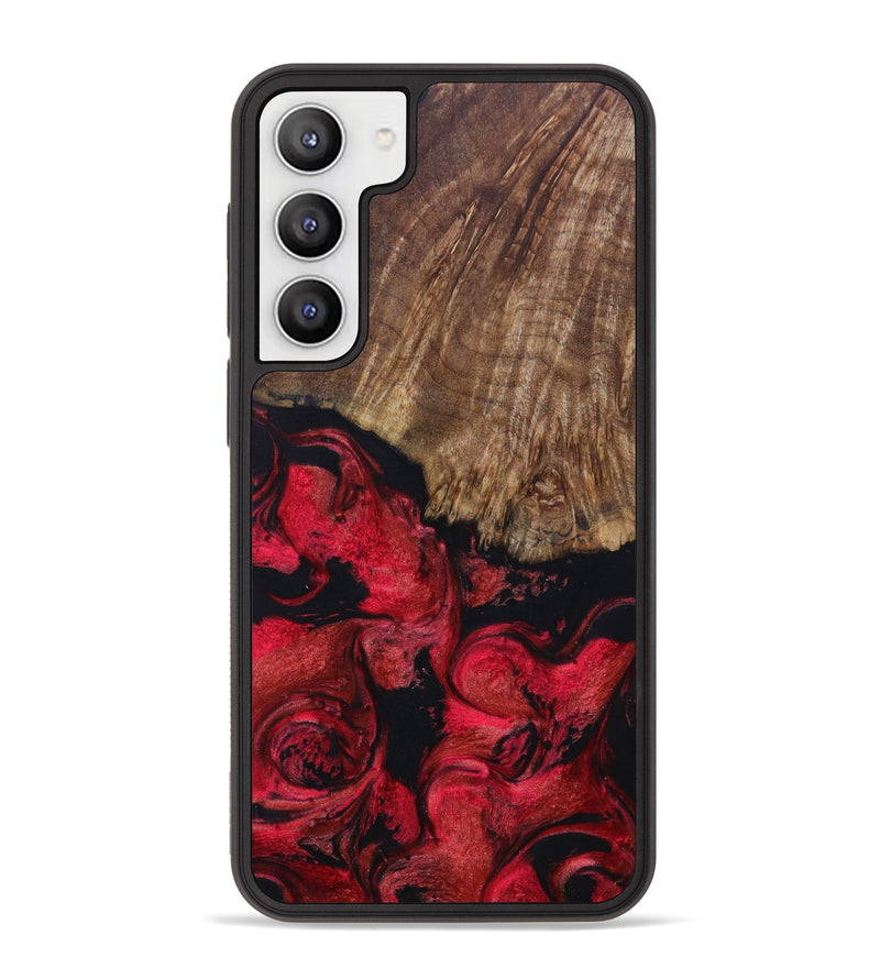 Galaxy S23 Plus Wood+Resin Phone Case - Abbigail (Red, 621854)