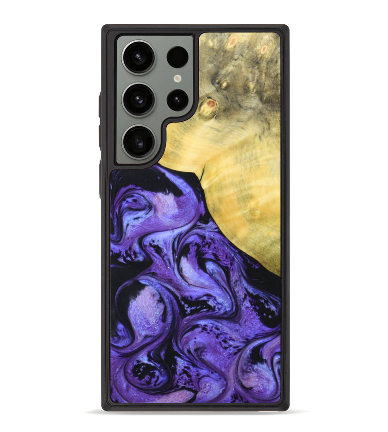 Galaxy S23 Ultra Wood+Resin Phone Case - Lela (Purple, 635852)
