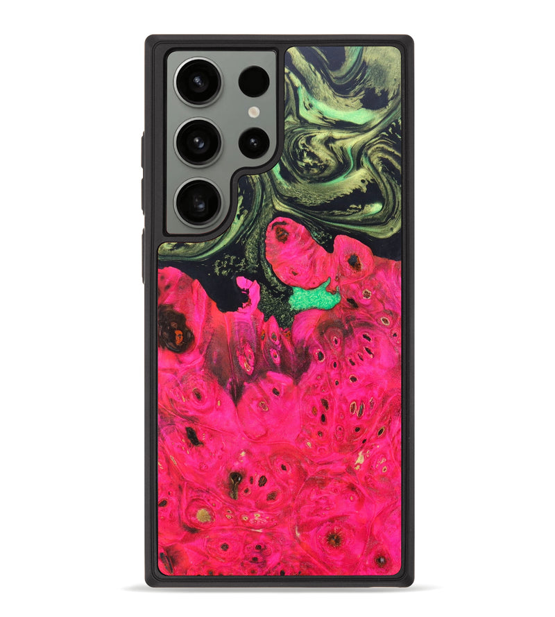 Galaxy S23 Ultra Wood+Resin Phone Case - Tristin (Green, 626328)