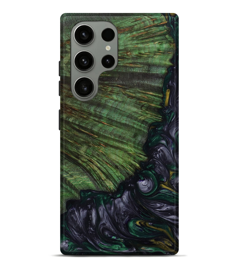 Galaxy S23 Ultra Wood+Resin Live Edge Phone Case - June (Green, 622998)