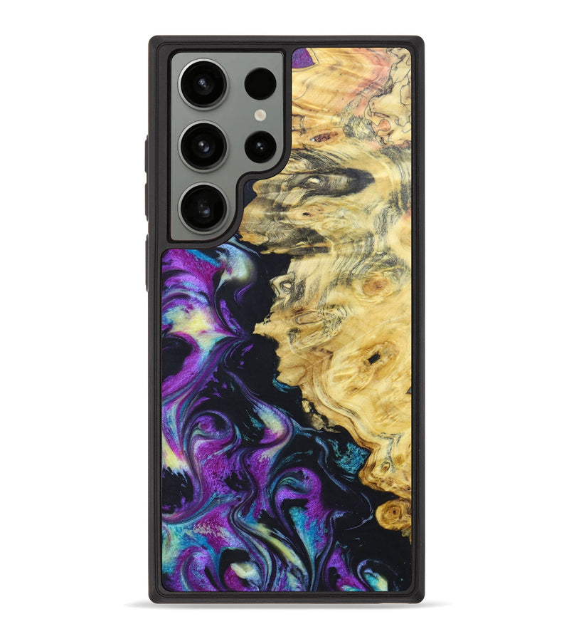 Galaxy S23 Ultra Wood+Resin Phone Case - Shelley (Purple, 625820)