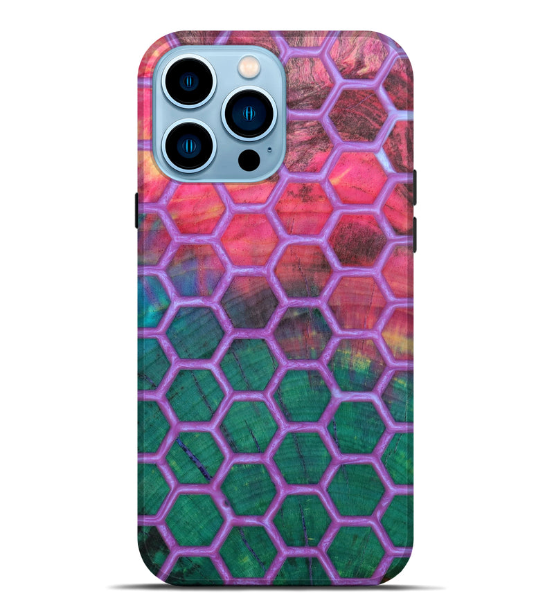 iPhone 14 Pro Max Wood+Resin Live Edge Phone Case - Hugo (Artist Pick, 637247)
