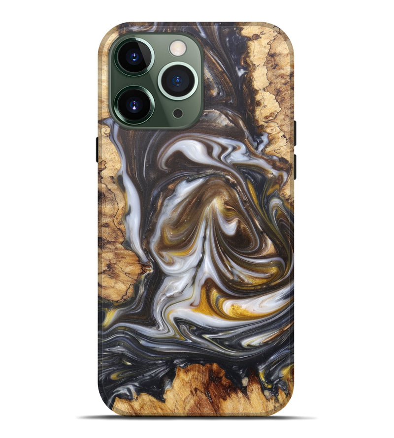 iPhone 13 Pro Max Wood+Resin Live Edge Phone Case - Syyed (Artist Pick, 605660)