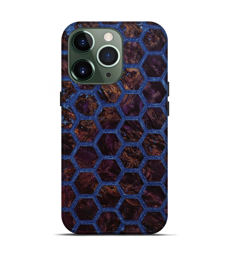 iPhone 13 Pro Wood+Resin Live Edge Phone Case - Everett (Blue, 644005)