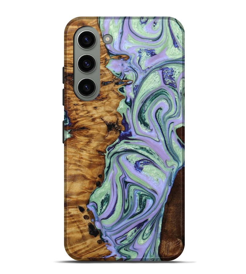 Galaxy S23 Plus Wood+Resin Live Edge Phone Case - Kai (Purple, 644794)