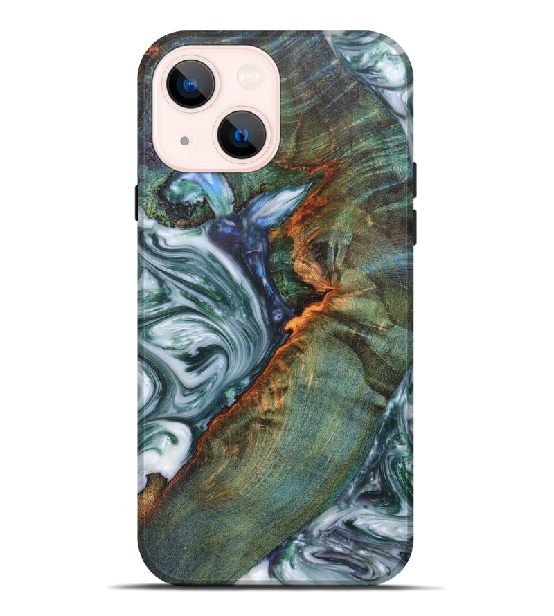 iPhone 14 Plus Wood+Resin Live Edge Phone Case - Kien (Artist Pick, 606787)