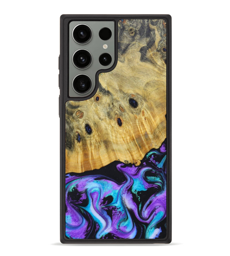 Galaxy S23 Ultra Wood+Resin Phone Case - Amoura (Purple, 631023)