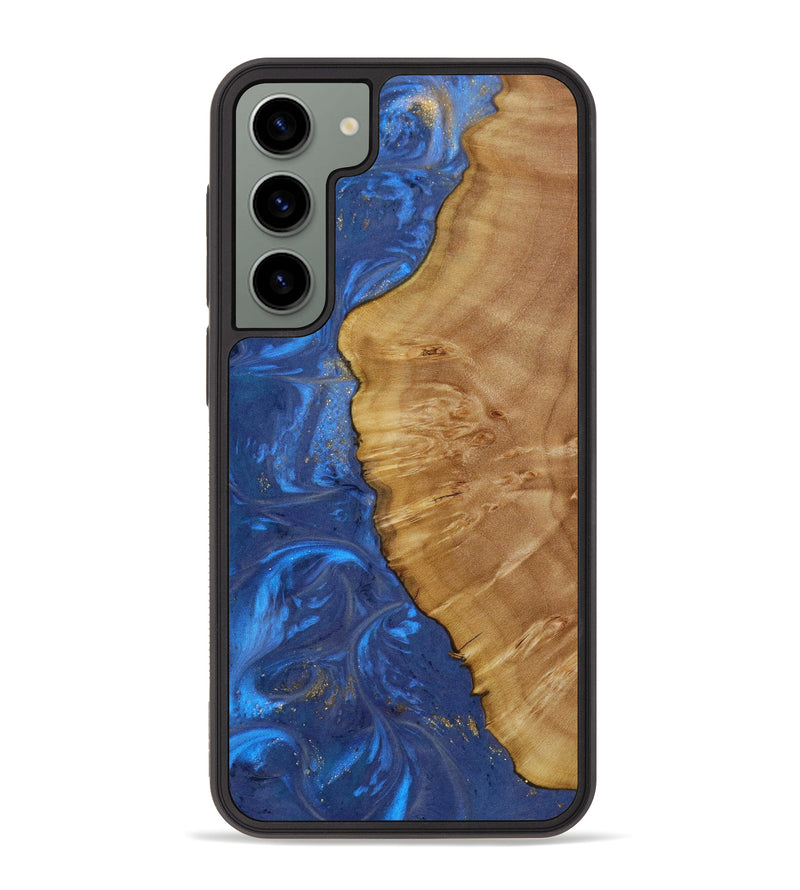 Galaxy S23 Plus Wood+Resin Phone Case - Deja (Blue, 645253)