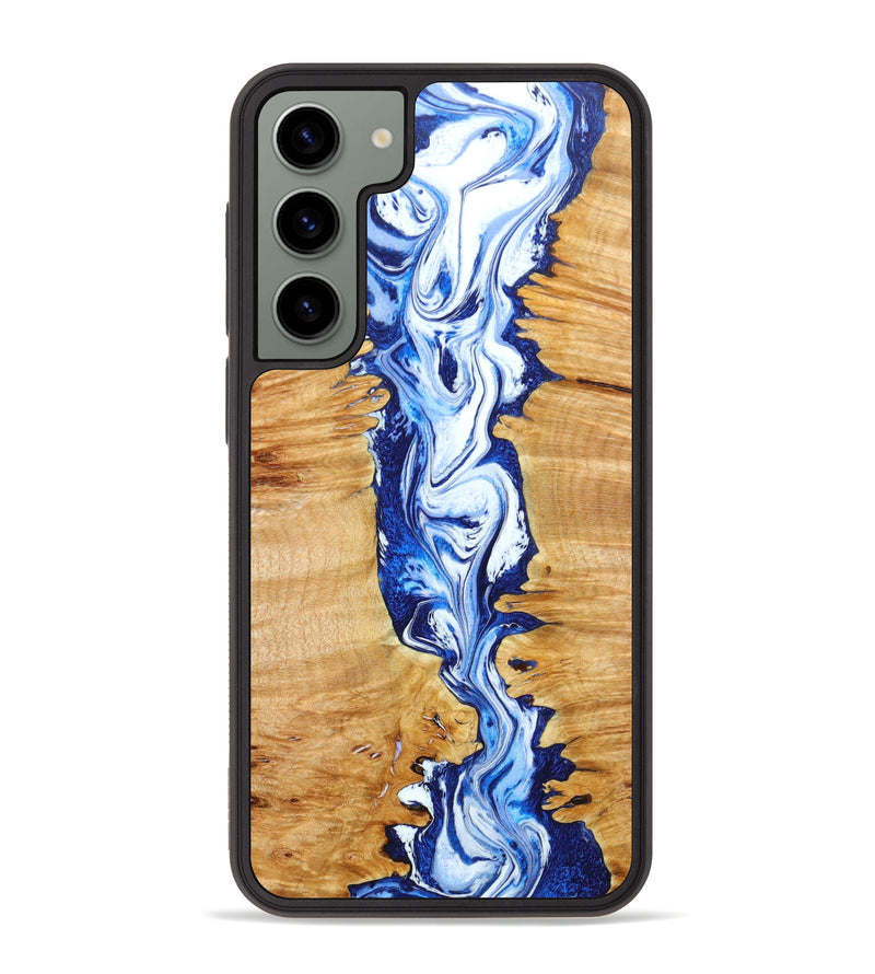 Galaxy S23 Plus Wood+Resin Phone Case - Rebecca (Blue, 637012)