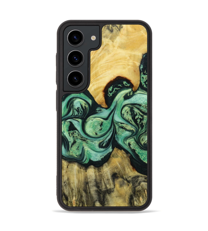 Galaxy S23 Wood+Resin Phone Case - Juniper (Green, 642114)