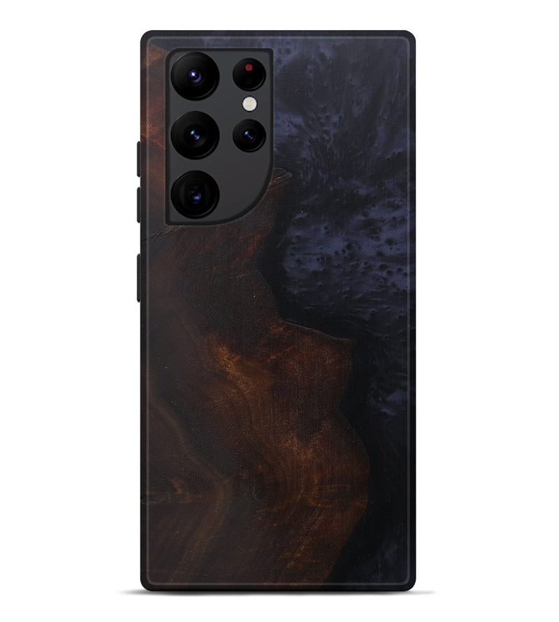 Galaxy S22 Ultra Wood+Resin Live Edge Phone Case - Vanna (Pure Black, 591449)