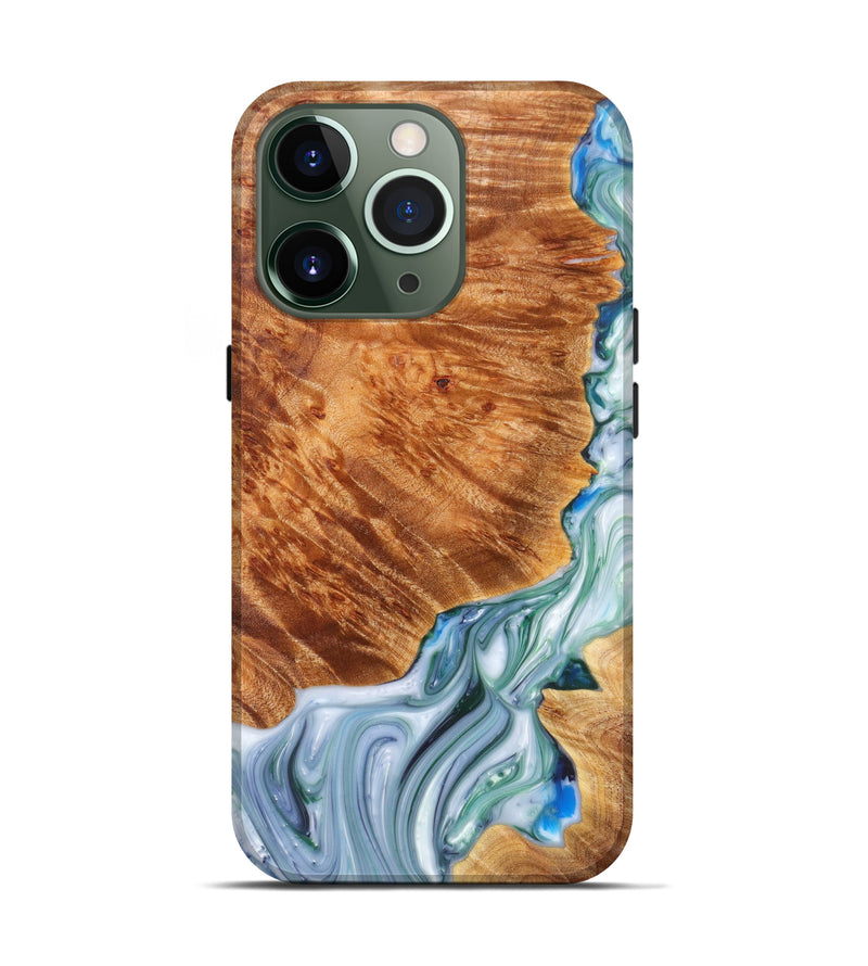 iPhone 13 Pro Wood+Resin Live Edge Phone Case - Caylee (Artist Pick, 611145)