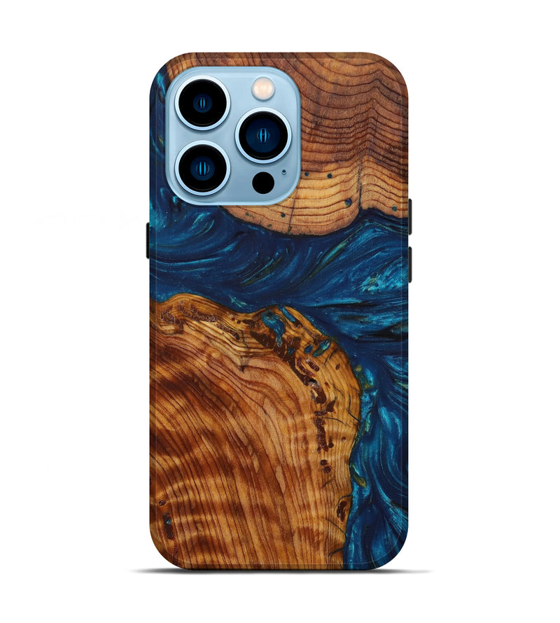 iPhone 14 Pro Wood+Resin Live Edge Phone Case - Damian (Artist Pick, 630858)
