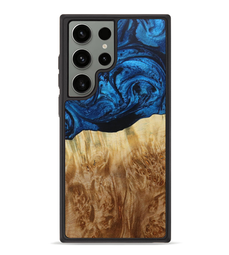 Galaxy S23 Ultra Wood+Resin Phone Case - Jimmy (Blue, 622174)