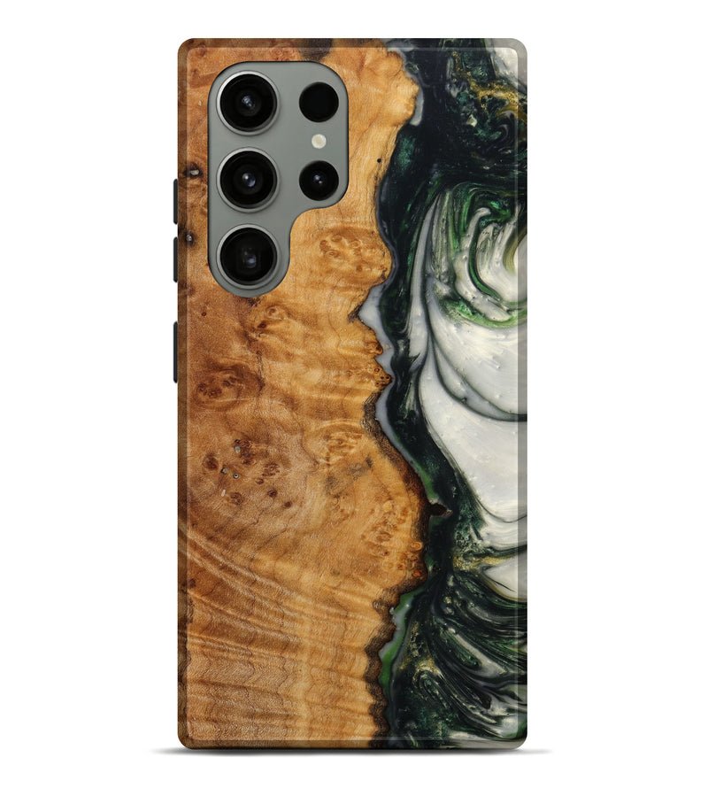 Galaxy S23 Ultra Wood+Resin Live Edge Phone Case - Kooper (Green, 622971)