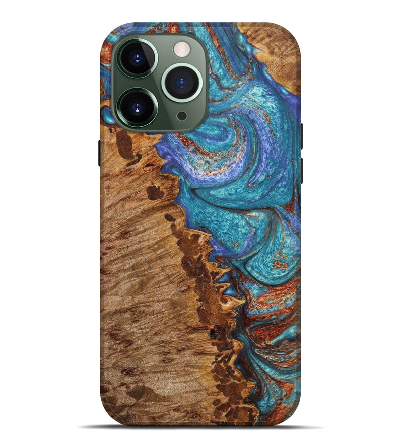iPhone 13 Pro Max Wood+Resin Live Edge Phone Case - Fannie (Artist Pick, 637743)