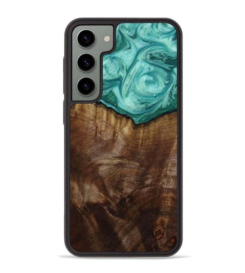 Galaxy S23 Plus Wood+Resin Phone Case - Asia (Green, 646388)