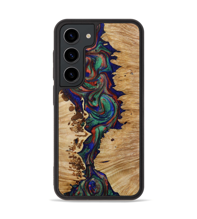 Galaxy S23 Wood+Resin Phone Case - River (Green, 647019)