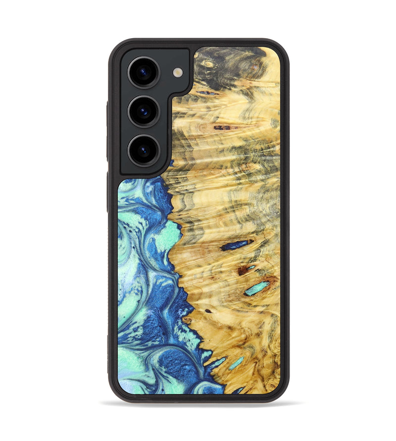 Galaxy S23 Wood+Resin Phone Case - Kaitlin (Blue, 625850)