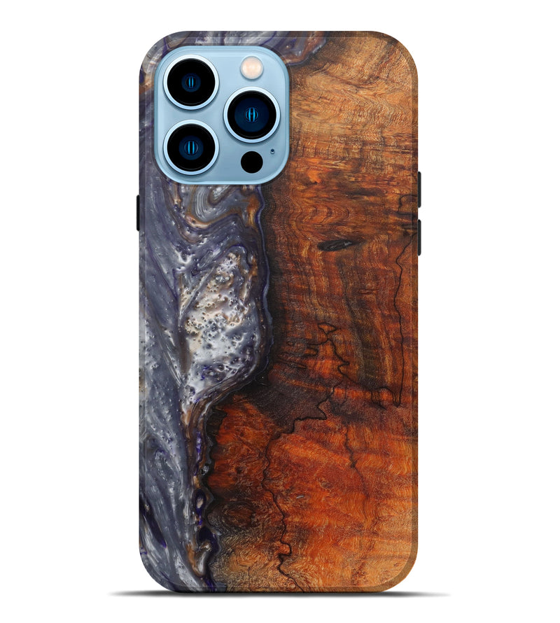 iPhone 14 Pro Max Wood+Resin Live Edge Phone Case - Kirbie (Metallic, 591368)