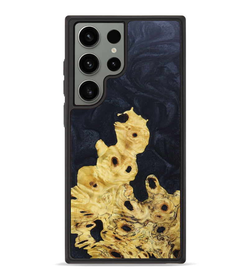 Galaxy S23 Ultra Wood+Resin Phone Case - Carlos (Black & White, 638312)