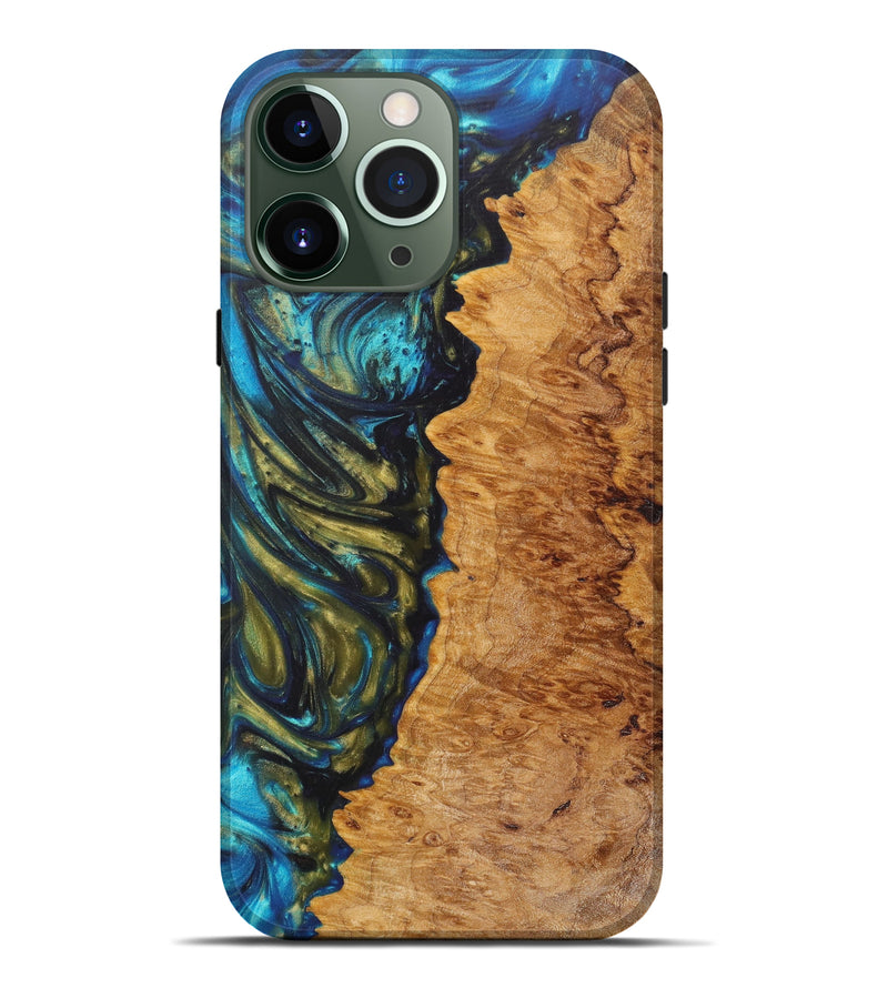 iPhone 13 Pro Max Wood+Resin Live Edge Phone Case - Elyse (Artist Pick, 616943)