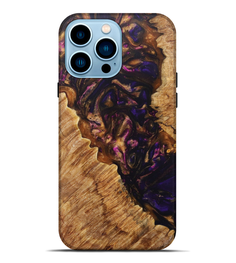 iPhone 14 Pro Max Wood+Resin Live Edge Phone Case - Ciji (Artist Pick, 616859)