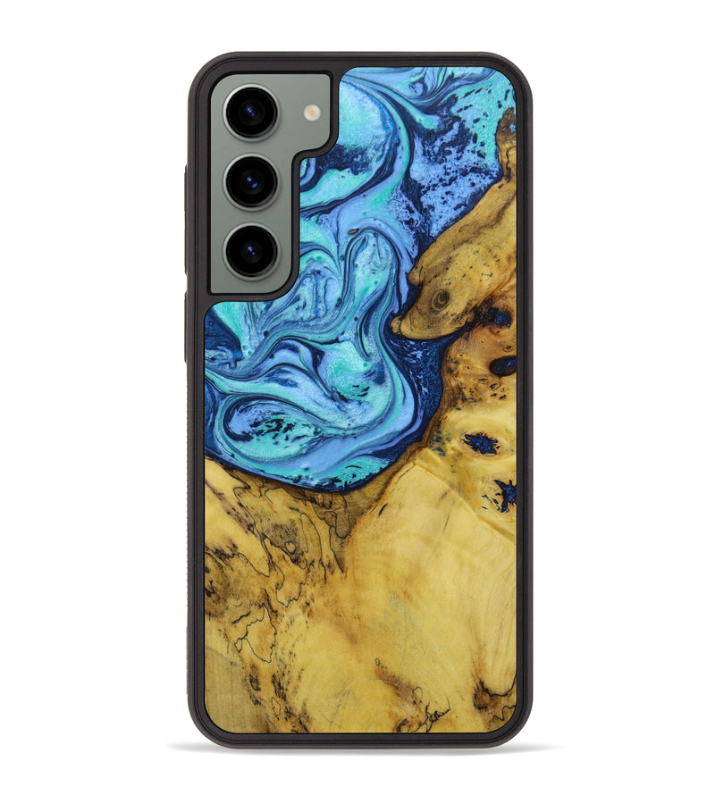 Galaxy S23 Plus Wood+Resin Phone Case - Ismael (Blue, 643851)