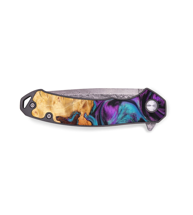 EDC Wood+Resin Pocket Knife - Wanda (Purple, 636447)
