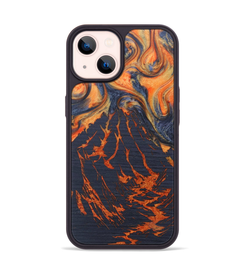 iPhone 14 Wood+Resin Phone Case - Hassan (Lava, 627678)