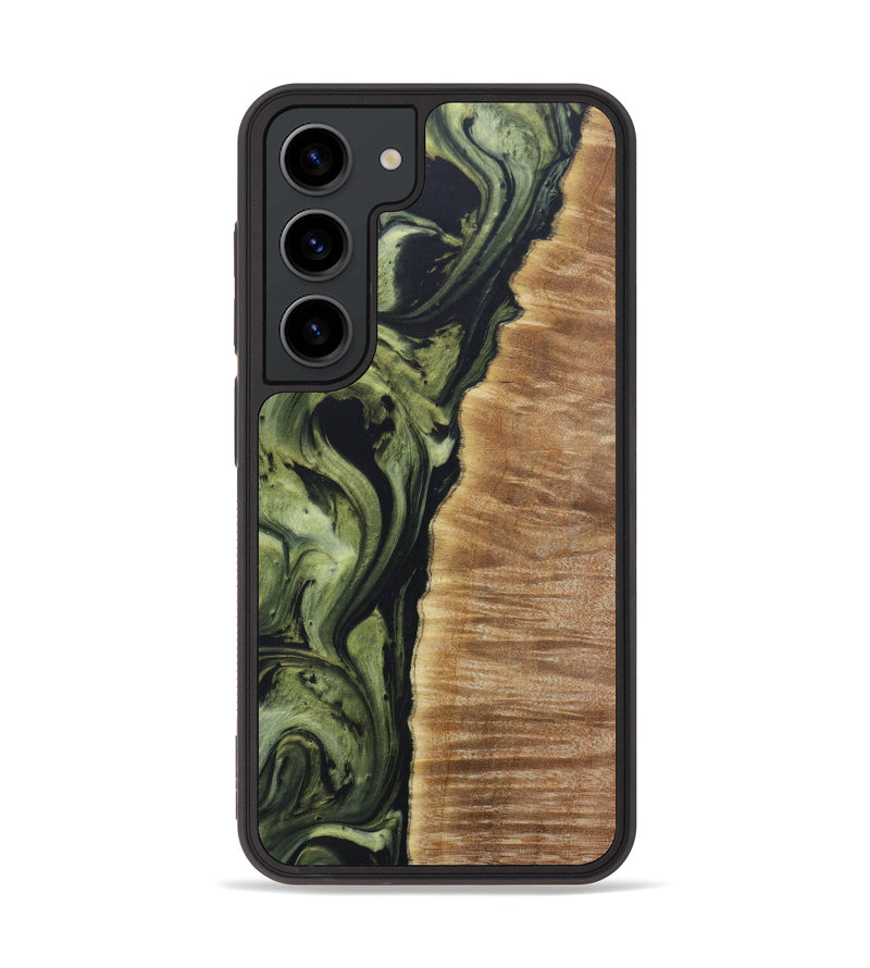 Galaxy S23 Wood+Resin Phone Case - Margaret (Green, 641610)