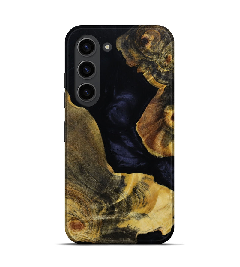 Galaxy S23 Wood+Resin Live Edge Phone Case - Eula (Black & White, 643458)
