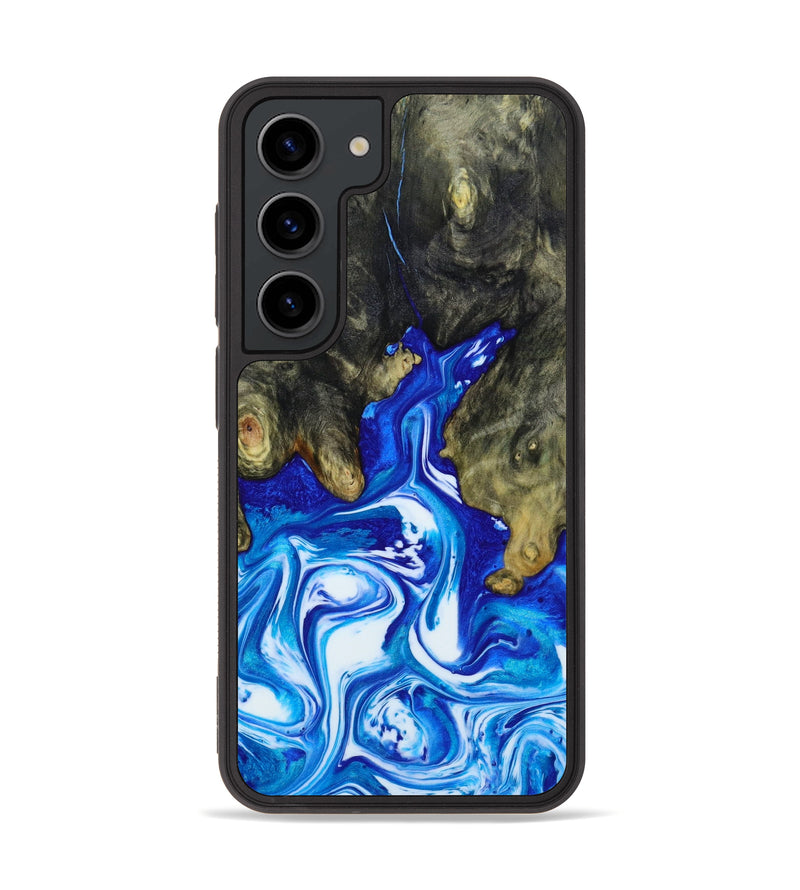 Galaxy S23 Wood+Resin Phone Case - Briella (Blue, 644765)