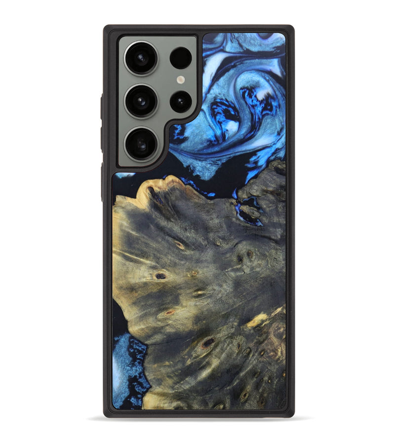 Galaxy S23 Ultra Wood+Resin Phone Case - Newton (Blue, 630715)