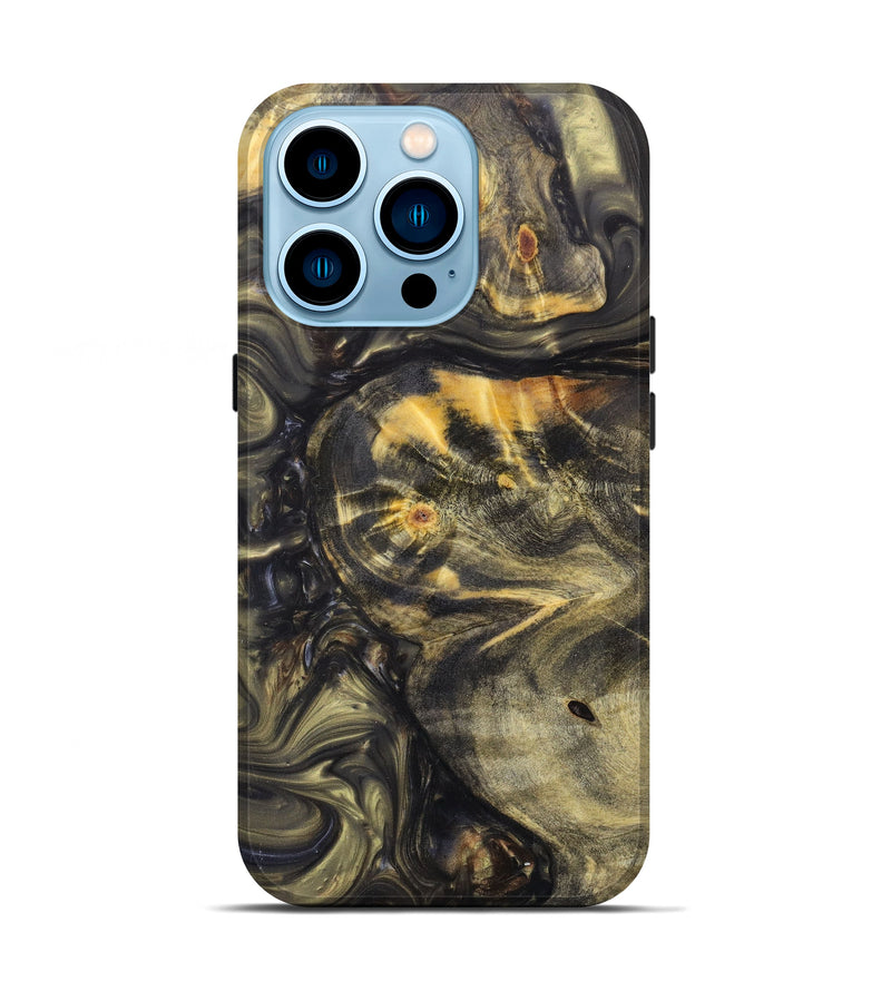 iPhone 14 Pro Wood+Resin Live Edge Phone Case - Ailani (Metallic, 626968)