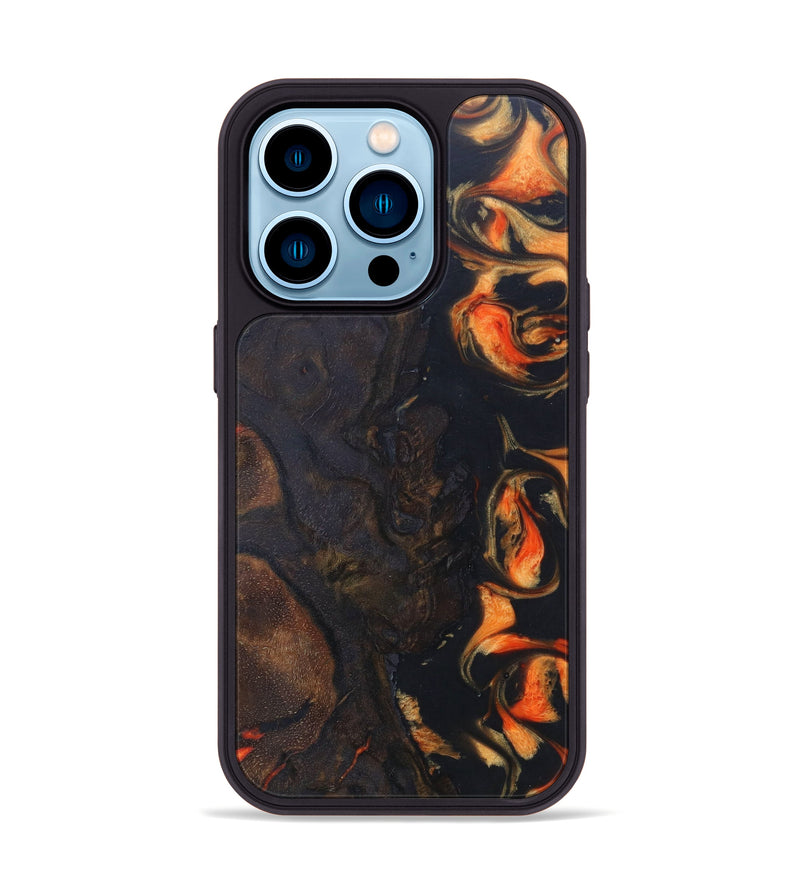 iPhone 14 Pro Wood+Resin Phone Case - Yvette (Lava, 624887)