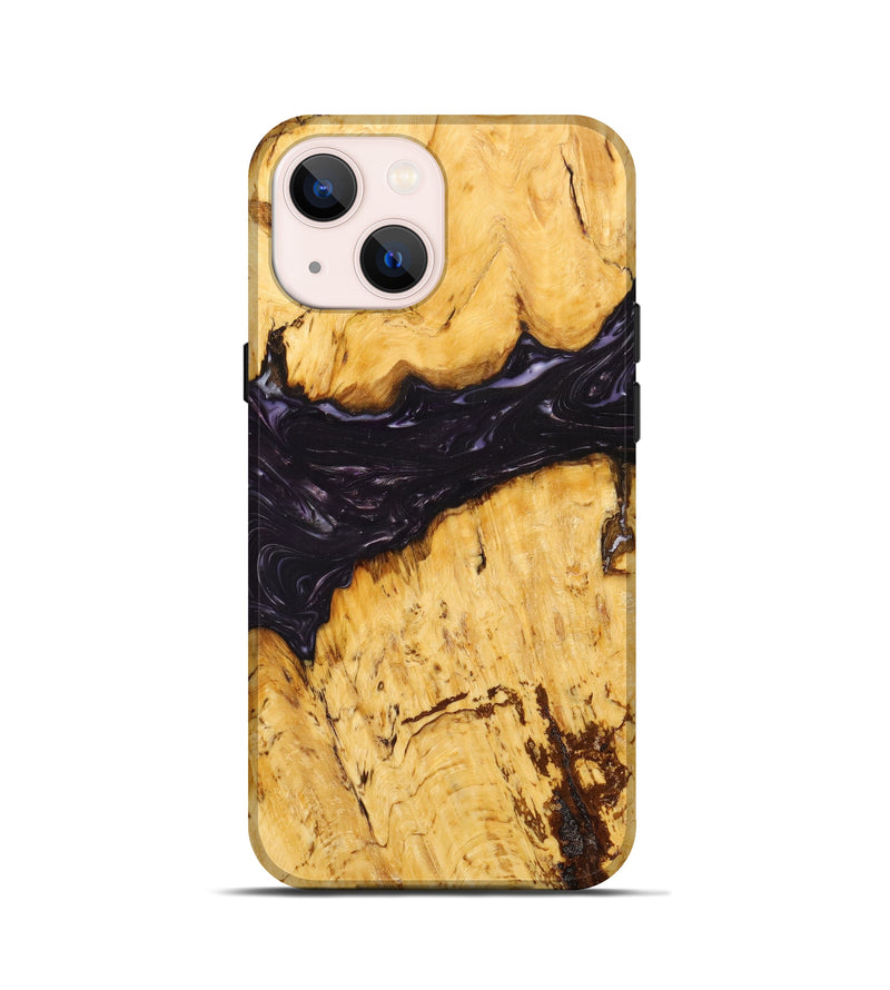 iPhone 13 mini Wood+Resin Live Edge Phone Case - Cecil (Purple, 631560)