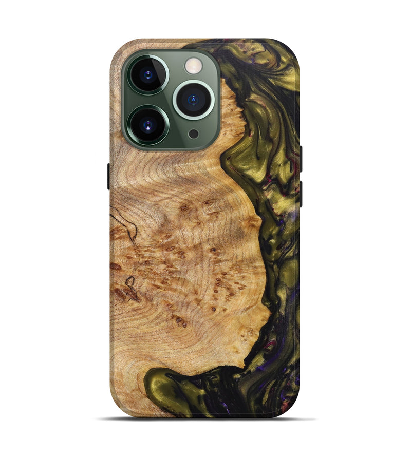 iPhone 13 Pro Wood+Resin Live Edge Phone Case - Leilani (Metallic, 621623)