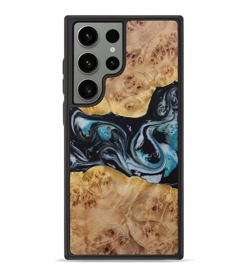 Galaxy S23 Ultra Wood+Resin Phone Case - Kourtney (Blue, 621241)