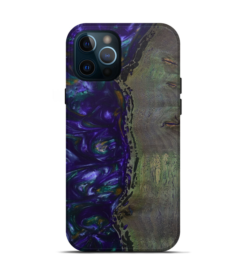 iPhone 12 Pro Wood+Resin Live Edge Phone Case - Sherill (Purple, 576802)